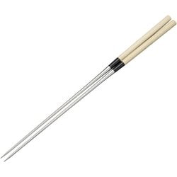本焼ステンレス 朴柄盛箸 240mm BML2207