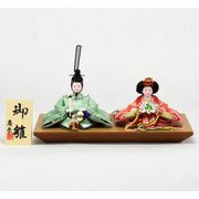 親王飾り 親王二人飾り コンパクト 産地岩槻 「ひらひら」(N) 雛人形 Koei-303106-2