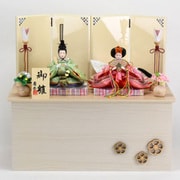 収納飾り 親王二人収納飾り コンパクト 「花香」(BB) 伝統工芸 家具調 Koei-304202-2B