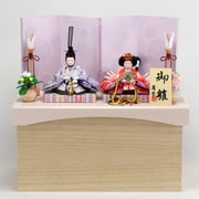 収納飾り 親王二人収納飾り コンパクト 「ほくほく」 伝統工芸 工房MOMO Koei-304203-2B
