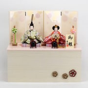 収納飾り 親王二人収納飾り コンパクト 産地岩槻 「萌花雛」 伝統工芸 シンプル Koei-303204-F