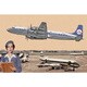 RE14302 米 ダグラスDC-7C四発旅客機 KLMオランダ航空1950年代 [1/144スケール プラモデル]