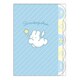キャラクターグッズ S2135728 siroiusagichan 5ポケット ダイカットクリアファイル ライトブルー