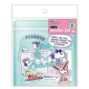 キャラクターグッズ S8586420 PEANUTS Good Friends ケース付ステッカーセット ミントグリーン