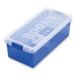 ブック＆メディアケース ブルー 本・DVD収納 I-329