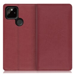 WORK10GG-RD-GPX5A5G [LOOF Royale Google Pixel 5a（5G）用 本革スマホケース/スタンド機能＆カードポケット付き ワインレッド]