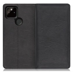 WORK10GG-BK-GPX5A5G [LOOF Royale Google Pixel 5a（5G）用 本革スマホケース/スタンド機能＆カードポケット付き ブラック]