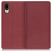WORK10AO-RD-SMP65G [LOOF Royale AQUOS シンプルスマホ6用 本革スマホケース/スタンド機能＆カードポケット付き ワインレッド]