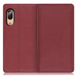 WORK10AO-RD-SEN3 [LOOF Royale AQUOS sense3/sense3 lite/sense3 basic用 本革スマホケース/スタンド機能＆カードポケット付き ワインレッド]