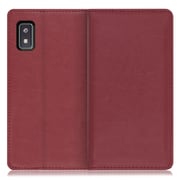 WORK10AO-RD-AWISH [LOOF Royale AQUOS wish/wish2用 本革スマホケース/スタンド機能＆カードポケット付き ワインレッド]