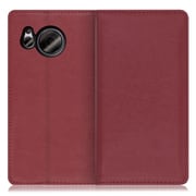 WORK10AO-RD-ASE7P [LOOF Royale AQUOS sense7 Plus用 本革スマホケース/スタンド機能＆カードポケット付き ワインレッド]