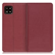 WORK10AO-RD-ASE6 [LOOF Royale AQUOS sense6/6s用 本革スマホケース/スタンド機能＆カードポケット付き ワインレッド]