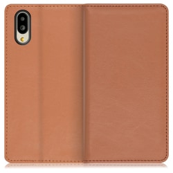 WORK10AO-BN-SMP65G [LOOF Royale AQUOS シンプルスマホ6用 本革スマホケース/スタンド機能＆カードポケット付き ブラウン]