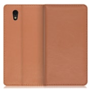WORK10AO-BN-SEN [LOOF Royale AQUOS sense basic/sense lite用 本革スマホケース/スタンド機能＆カードポケット付き ブラウン]