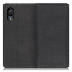 WORK10AO-BK-SEN3P [LOOF Royale AQUOS sense3 plus用 本革スマホケース/スタンド機能＆カードポケット付き ブラック]
