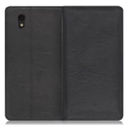 WORK10AO-BK-SEN [LOOF Royale AQUOS sense basic/sense lite用 本革スマホケース/スタンド機能＆カードポケット付き ブラック]