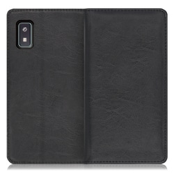 WORK10AO-BK-AWISH [LOOF Royale AQUOS wish/wish2用 本革スマホケース/スタンド機能＆カードポケット付き ブラック]