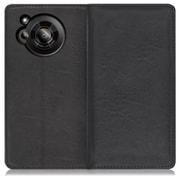 WORK10AO-BK-AR7 [LOOF Royale AQUOS R7用 本革スマホケース/スタンド機能＆カードポケット付き ブラック]