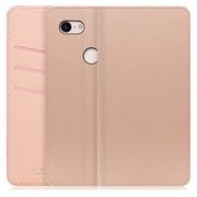 WORK13GG-NEWPK-PX3XL [LOOF SKIN Google Pixel 3 XL用 PUレザースマホケース/スタンド機能＆カードポケット付き シャンパンローズ]
