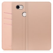 WORK13GG-NEWPK-PX3 [LOOF SKIN Google Pixel 3用 PUレザースマホケース/スタンド機能＆カードポケット付き シャンパンローズ]