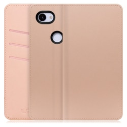 WORK13GG-NEWPK-3AXL [LOOF SKIN Google Pixel 3a XL用 PUレザースマホケース/スタンド機能＆カードポケット付き シャンパンローズ]
