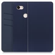 WORK13GG-NEWNY-PX3XL [LOOF SKIN Google Pixel 3 XL用 PUレザースマホケース/スタンド機能＆カードポケット付き ネイビー]