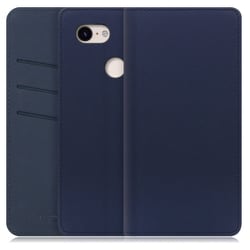 WORK13GG-NEWNY-PX3 [LOOF SKIN Google Pixel 3用 PUレザースマホケース/スタンド機能＆カードポケット付き ネイビー]