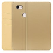 WORK13GG-NEWGD-PX3XL [LOOF SKIN Google Pixel 3 XL用 PUレザースマホケース/スタンド機能＆カードポケット付き ゴールド]