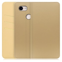 WORK13GG-NEWGD-PX3 [LOOF SKIN Google Pixel 3用 PUレザースマホケース/スタンド機能＆カードポケット付き ゴールド]