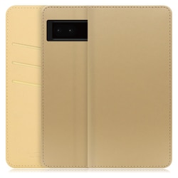WORK13GG-NEWGD-GPX6A [LOOF SKIN Google Pixel 6a用 PUレザースマホケース/スタンド機能＆カードポケット付き ゴールド]