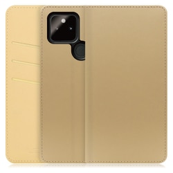 WORK13GG-NEWGD-GPX5A5G [LOOF SKIN Google Pixel 5a（5G）用 PUレザースマホケース/スタンド機能＆カードポケット付き ゴールド]