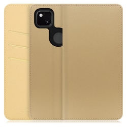 WORK13GG-NEWGD-GPX4A [LOOF SKIN Google Pixel 4a用 PUレザースマホケース/スタンド機能＆カードポケット付き ゴールド]
