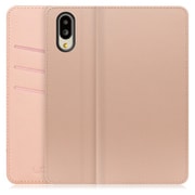 WORK13AO-NEWPK-SMP65G [LOOF SKIN AQUOS シンプルスマホ6用 PUレザースマホケース/スタンド機能＆カードポケット付き シャンパンローズ]