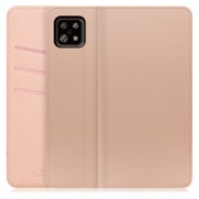 WORK13AO-NEWPK-ASE6 [LOOF SKIN AQUOS sense6/6s用 PUレザースマホケース/スタンド機能＆カードポケット付き シャンパンローズ]