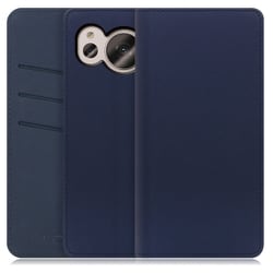 WORK13AO-NEWNY-ASE7P [LOOF SKIN AQUOS sense7 Plus用 PUレザースマホケース/スタンド機能＆カードポケット付き ネイビー]