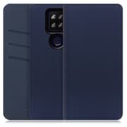 WORK13AO-NEWNY-ASE4P [LOOF SKIN AQUOS sense4 plus用 PUレザースマホケース/スタンド機能＆カードポケット付き ネイビー]