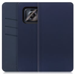WORK13AO-NEWNY-AR6 [LOOF SKIN AQUOS R6用 PUレザースマホケース/スタンド機能＆カードポケット付き ネイビー]