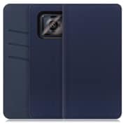 WORK13AO-NEWNY-AR6 [LOOF SKIN AQUOS R6用 PUレザースマホケース/スタンド機能＆カードポケット付き ネイビー]