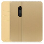 WORK13AO-NEWGD-ZERO [LOOF SKIN AQUOS zero用 PUレザースマホケース/スタンド機能＆カードポケット付き ゴールド]