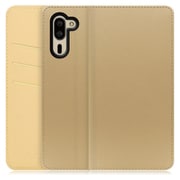 WORK13AO-NEWGD-SMP5 [LOOF SKIN AQUOS シンプルスマホ5用 PUレザースマホケース/スタンド機能＆カードポケット付き ゴールド]