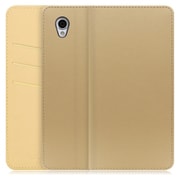 WORK13AO-NEWGD-SENP [LOOF SKIN AQUOS sense plus用 PUレザースマホケース/スタンド機能＆カードポケット付き ゴールド]