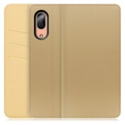 WORK13AO-NEWGD-SEN3 [LOOF SKIN AQUOS sense3/sense3 lite/sense3 basic用 PUレザースマホケース/スタンド機能＆カードポケット付き ゴールド]