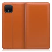 WORK14GG-OG-PX4XL [LOOF Simplle Google Pixel 4 XL用 本革スマホケース/スタンド機能＆カードポケット付き オレンジ]
