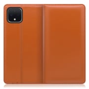 WORK14GG-OG-PX4 [LOOF Simplle Google Pixel 4用 本革スマホケース/スタンド機能＆カードポケット付き オレンジ]