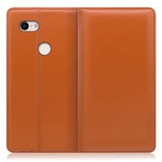 WORK14GG-OG-PX3XL [LOOF Simplle Google Pixel 3 XL用 本革スマホケース/スタンド機能＆カードポケット付き オレンジ]