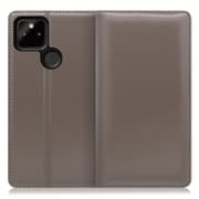 WORK14GG-GY-GPX5A5G [LOOF Simplle Google Pixel 5a（5G）用 本革スマホケース/スタンド機能＆カードポケット付き グレー]
