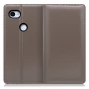 WORK14GG-GY-3AXL [LOOF Simplle Google Pixel 3a XL用 本革スマホケース/スタンド機能＆カードポケット付き グレー]
