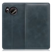 WORK14AO-TG-ASE7 [LOOF Simplle AQUOS sense7用 本革スマホケース/スタンド機能＆カードポケット付き テールグリーン]