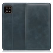 WORK14AO-TG-ASE6 [LOOF Simplle AQUOS sense6/6s用 本革スマホケース/スタンド機能＆カードポケット付き テールグリーン]