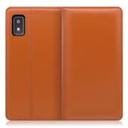 WORK14AO-OG-AWISH [LOOF Simplle AQUOS wish/wish2用 本革スマホケース/スタンド機能＆カードポケット付き オレンジ]